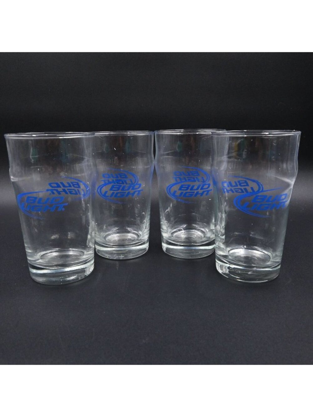 Bud Light 16oz Pint Glasses Bundle Of 4 Barware